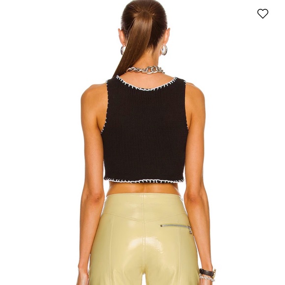 AISLING CAMPS Blanket Stitch Crop Top - Picture 2 of 10